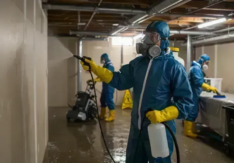 Basement Sanitization and Antimicrobial Treatment process in Hillsboro, IL