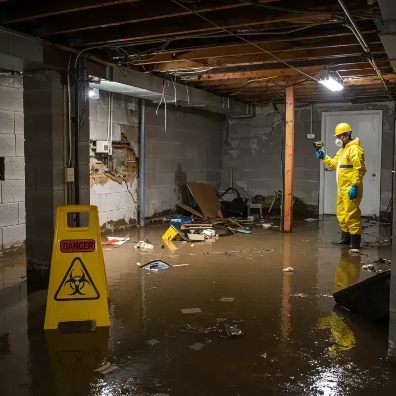 Flooded Basement Electrical Hazard in Hillsboro, IL Property